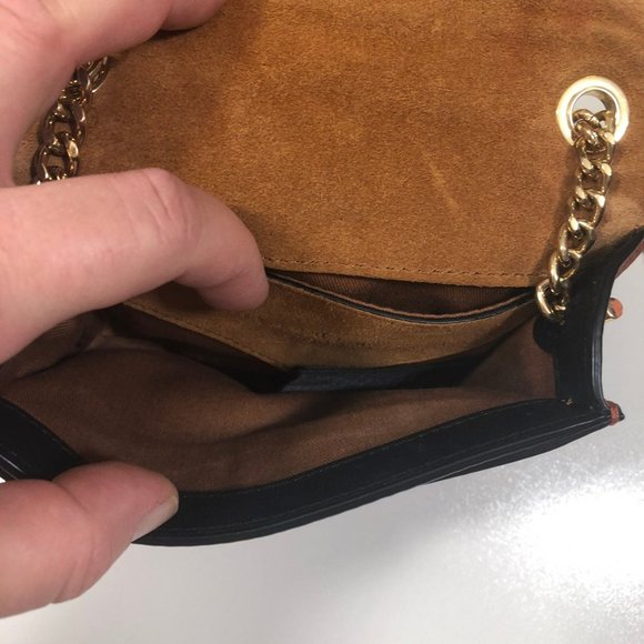 Sandro Lou Mini Crossbody Bag Leather Colorblock - Picture 6 of 11